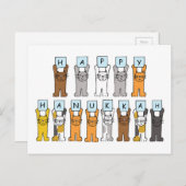 ハッピーハヌカーfor猫好き シーズンポストカード (正面/裏面)