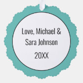 ハッピーハヌカーfromニューヨークシティNYCハヌカー（ユダヤ教の祭り） オーナメントカード (裏面)