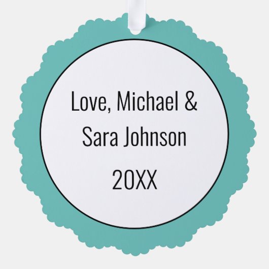 ハッピーハヌカーfromニューヨークシティNYCハヌカー（ユダヤ教の祭り） オーナメントカード (裏面)