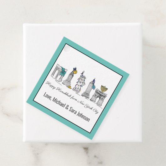 ハッピーハヌカーfromニューヨークシティNYCハヌカー(ユダヤ教の祭り) フェイバータグ (インサイチュ)