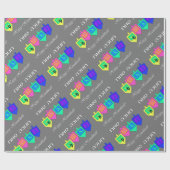 ハッピーハヌカ語（ヘブライ語） ラッピングペーパー (フラット)