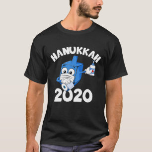 ハッピーハヌカ2020ドレイデルダビング顔マスク Tシャツ