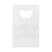 ハッピーハヌカ クレジットカード栓抜き (裏面)