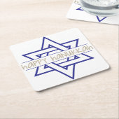 ハッピーハヌカ スクエアペーパーコースター (アングル)