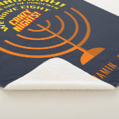 ハッピーハヌッカエイトナイトお祝い シェルパブランケット (3/4)