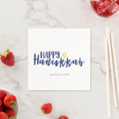 ハッピーハヌッカスターオブデイビッドホリデーナプキン スタンダードカクテルナプキン (インサイチュ)