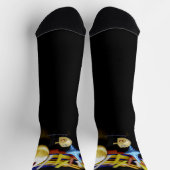 ハッピーハヌッカスターオブデイヴィッド(ユダヤ教)メノラードレデルスリップ ソックス (上部)