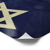 ハッピーハヌッカスターオブデイヴィッド(ユダヤ教)メノラードレデルスリップ ポスター (コーナー)