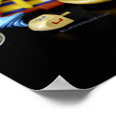 ハッピーハヌッカスターオブデイヴィッド（ユダヤ教）メノラードレデルスリップ ポスター (角)