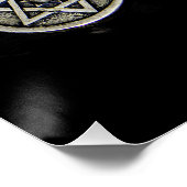 ハッピーハヌッカスターオブデイヴィッド（ユダヤ教）メノラードレデルスリップ ポスター (コーナー)