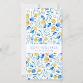 ハッピーハヌッカドリエデルウォーターカラーツリーフリーカード セーブザデート (正面)