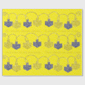 「ハッピーハヌッカドレデルピンホイールズ」ラッピング紙 ラッピングペーパー (フラット)