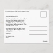 ハッピーハヌッカドードルカスタム6フォトホリデー ポストカード (裏面)