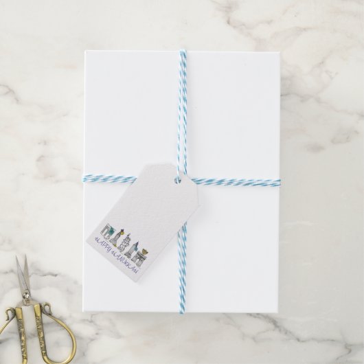 ハッピーハヌッカニューヨークシティNYCユダヤ教の休日 ギフトタグ (より糸付き)