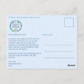 ハッピーハヌッカハンドドローカスタムド3 PHOTO Holiday ポストカード (裏面)