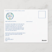 ハッピーハヌッカハンドドローカスタムド3 PHOTO Holiday ポストカード (裏面)