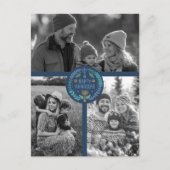 ハッピーハヌッカハンドドローカスタムド3 PHOTO Holiday ポストカード (正面)