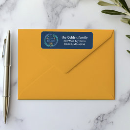 ハッピーハヌッカハンドドロードホリデー差出人住所 ラベル