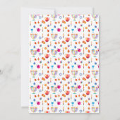 ハッピーハヌッカビューティフルユダヤ教の休日オーナメント サンキューカード (裏面)