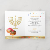 ハッピーハヌッカビューティフルユダヤ祭 箔シーズンカード (内側レイダウン)