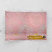 ハッピーハヌッカピンクトーン（ユダヤ教）メノラーカード 招待状 (内部)