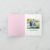 ハッピーハヌッカピンク（ユダヤ教）メノラー写真 カード (内部)