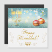 ハッピーハヌッカフスティバルフェスティバル装飾磁石 (正面/裏面)