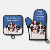 ハッピーハヌッカフス 鍋つかみ&鍋敷きセット (正面)