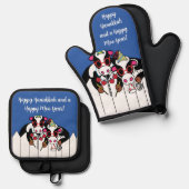 ハッピーハヌッカフス 鍋つかみ&鍋敷きセット (正面/裏面)