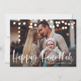 ハッピーハヌッカブラシレタリング写真 シーズンカード