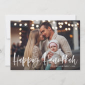 ハッピーハヌッカブラシレタリング写真 シーズンカード (正面)