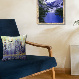 ハッピーハヌッカブルーキャンドル装飾用クッション クッション