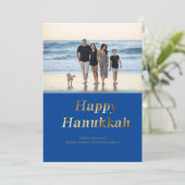 ハッピーハヌッカブルーゴールドフォイルフォト シーズンカード (スタンド正面)