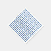 ハッピーハヌッカブルータイポグラフィパタモダンーン スタンダードカクテルナプキン (角)