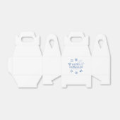 ハッピーハヌッカブルーホワイトカスタムの姓 フェイバーボックス (折り畳みなし)