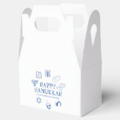 ハッピーハヌッカブルーホワイトカスタムの姓 フェイバーボックス (オープン)