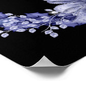 ハッピーハヌッカブルーリース/スターデザインプリント ポスター (角)