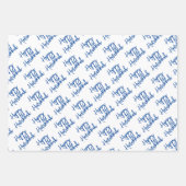 ハッピーハヌッカホモダンリデイタイポグラフィ ラッピングペーパーシート (正面3)