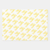 ハッピーハヌッカホモダンリデイタイポグラフィ ラッピングペーパーシート (正面2)