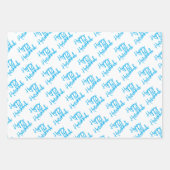 ハッピーハヌッカホモダンリデイタイポグラフィ ラッピングペーパーシート (正面)