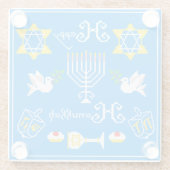 ハッピーハヌッカホリデイ ガラスコースター (裏面)