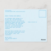 ハッピーハヌッカホリデーカスタム3枚 ポストカード (裏面)