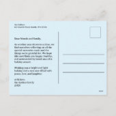 ハッピーハヌッカボタニカルウォーターカスタムカラー3写真 シーズンポストカード (裏面)