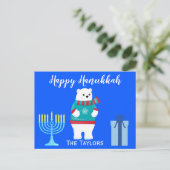 ハッピーハヌッカポーラベアグリーティング シーズンポストカード (スタンド正面)