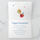 ハッピーハヌッカライツユダヤ教の休日フェスティバル カード (内部)