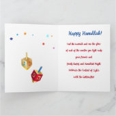 ハッピーハヌッカライツユダヤ教の休日金ゴールド カード (内部)