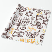 ハッピーハヌッカラッピング紙 ラッピングペーパー (アンロールド)