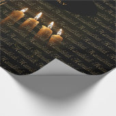 ハッピーハヌッカランプ(ユダヤ教)メノラーライツキャンドルハヌカー(ユダヤ教の祭り) ラッピングペーパー (角)