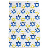 ハッピーハヌッカワーターカラーデイビッドスターズ ミディアムペーパーバッグ (裏面)