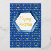 ハッピーハヌッカワーターカラーデイビッドスターズ 箔シーズンカード (正面)